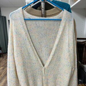 Multicolor Pastel Crochet Cardigan, Estimated Size M/L